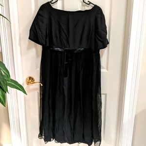 Jeanette Maternities Black Midi Dress Vtg. Size 12